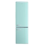 electriQ EQ6040RETROBLUEVE Retro Freestanding 60/40 Fridge Freezer, 244 L – Blue