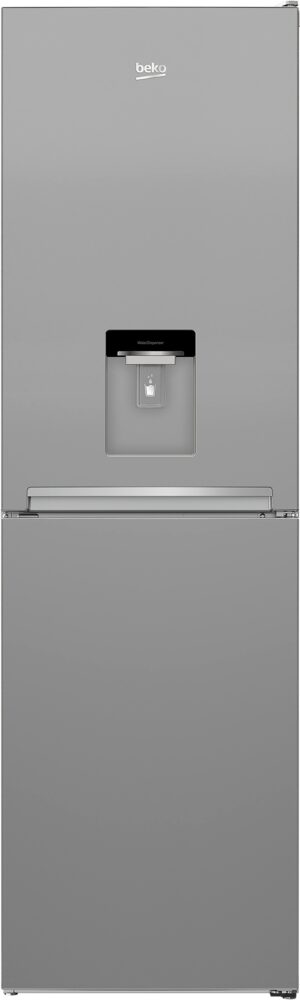 Beko CFG4582DS Freestanding Frost Free Fridge Freezer, 268 L, Water Dispenser – Silver