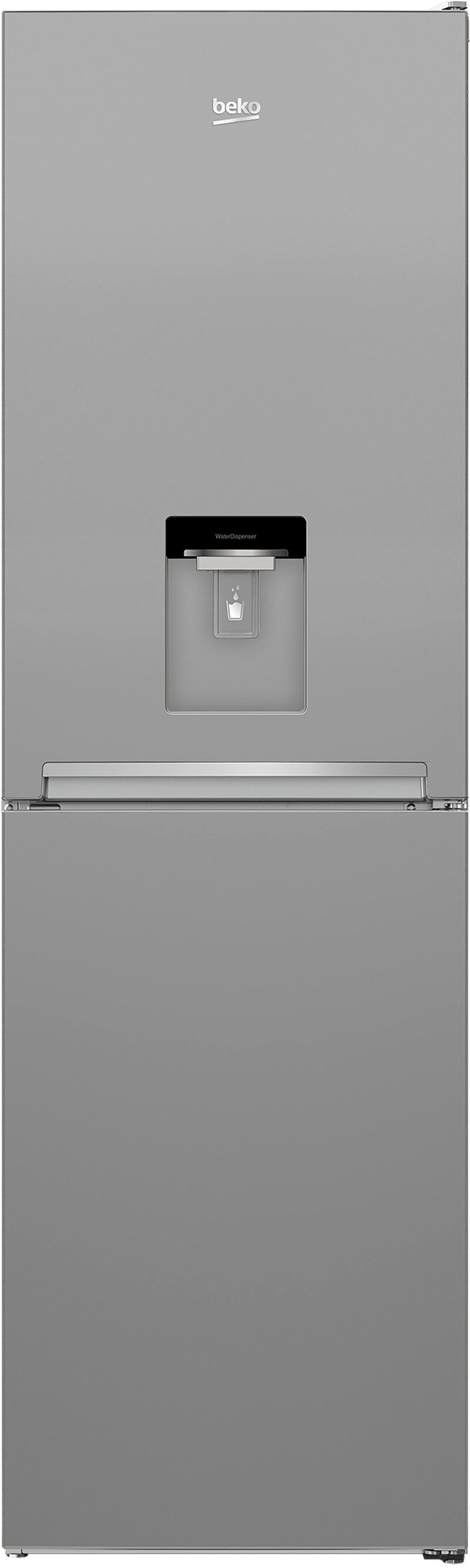Beko CFG4582DS Freestanding Frost Free Fridge Freezer, 268 L, Water Dispenser – Silver