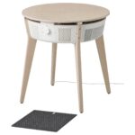 IKEA STARKVIND Table with Air Purifier, Additional Gas Filter – Stained Oak Veneer/White