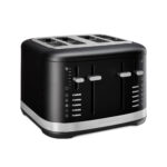 KitchenAid 5KMT4109BBM Tostadora manual de 4 ranuras, palanca de elevación extra – Negro