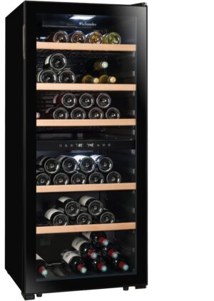 La Sommeliere LS102DZBLACK Dual Zone Wine Cooler, 102 Bottles – Black