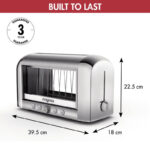 Magimix Vision 11526 2 Slice Toaster with Glass Window – Brushed Steel – image 4