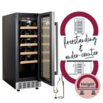 Cookology CWC301BK 30 cm Wine Cooler, 20 Bottles – Black – image 2