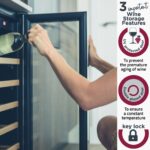 Cookology CWC301BK 30 cm Wine Cooler, 20 Bottles – Black – image 4