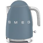 Smeg 50's Style KLF03 Storm Blue Matt Electric Kettle, 1.7 L