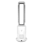 Vortex Air Cleanse Bladeless Oscillating Hot & Cool Tower Fan with HEPA Filter – White – image 2