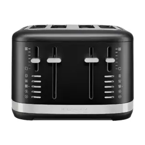 KitchenAid 5KMT4109BBM Tostadora manual de 4 ranuras, palanca de elevación extra – Negro