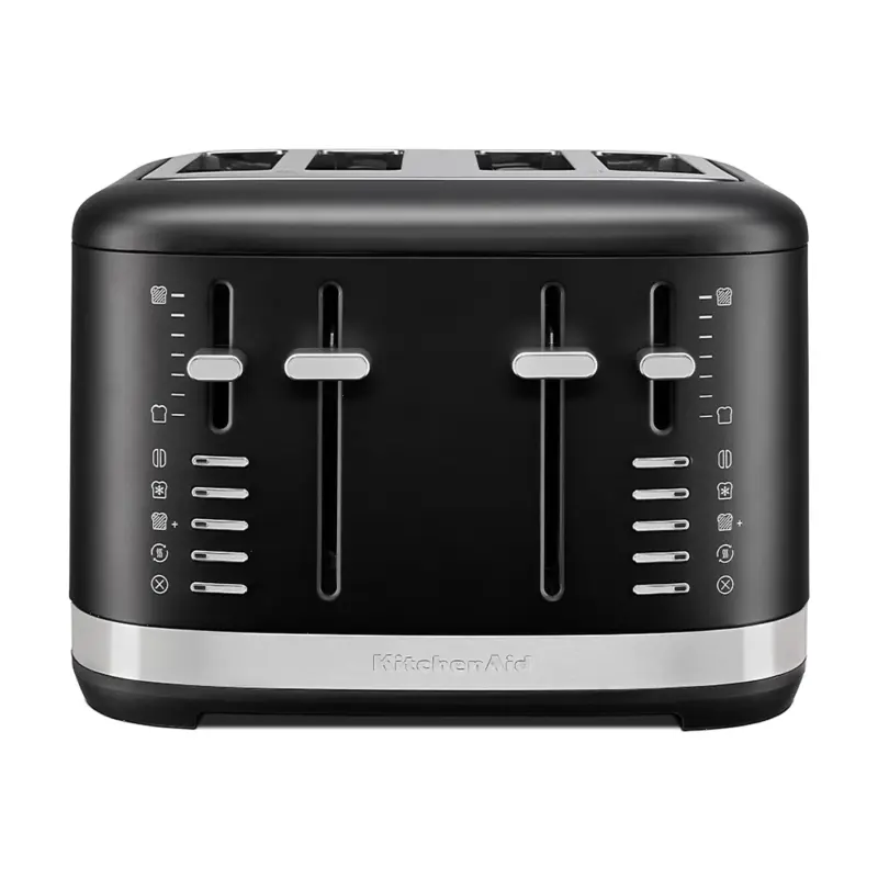 KitchenAid 5KMT4109BBM Tostadora manual de 4 ranuras, palanca de elevación extra – Negro