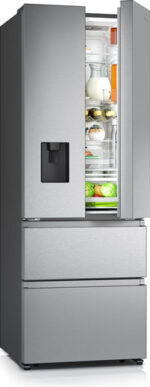 Hisense RF632N4WIE French Door Fridge Freezer, 485 L, Total No Frost – Grey / Stainless Steel – image 2