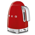 Smeg KLF04RDEU Hervidor de agua años 50 con temperatura variable, 1,7 L – Rojo