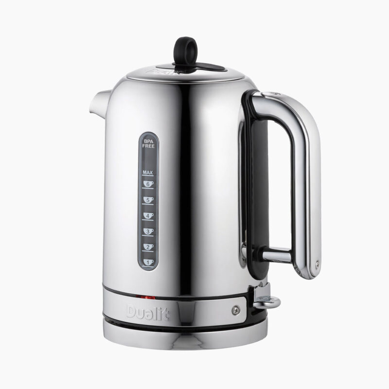 Dualit Classic Kettle, 1.7 L, 3 kW, Whisper Boil – Polished Chrome
