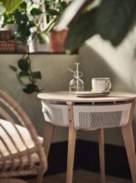 IKEA STARKVIND Table with Air Purifier, Additional Gas Filter – Stained Oak Veneer/White – image 3