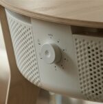 IKEA STARKVIND Table with Air Purifier, Additional Gas Filter – Stained Oak Veneer/White – image 4