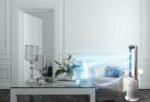 Vortex Air Cleanse Bladeless Oscillating Hot & Cool Tower Fan with HEPA Filter – White – image 4