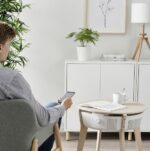 IKEA STARKVIND Table with Air Purifier, Additional Gas Filter – Stained Oak Veneer/White – image 6