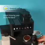Cafetera Espresso CHiATO coffeePLAY 5 en 1 con Molinillo y Sistema de Leche Negra