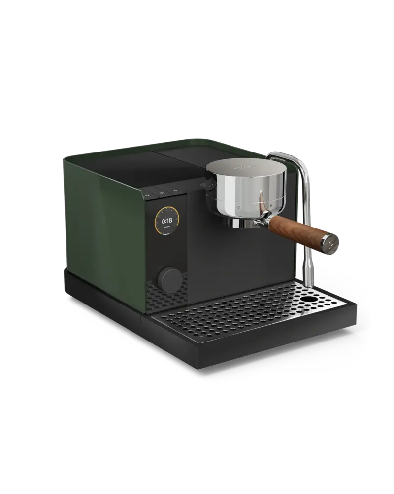 Cafetera Espresso Fellow Series 1 Verde Woodland y Nogal con Portafiltro de 58 mm