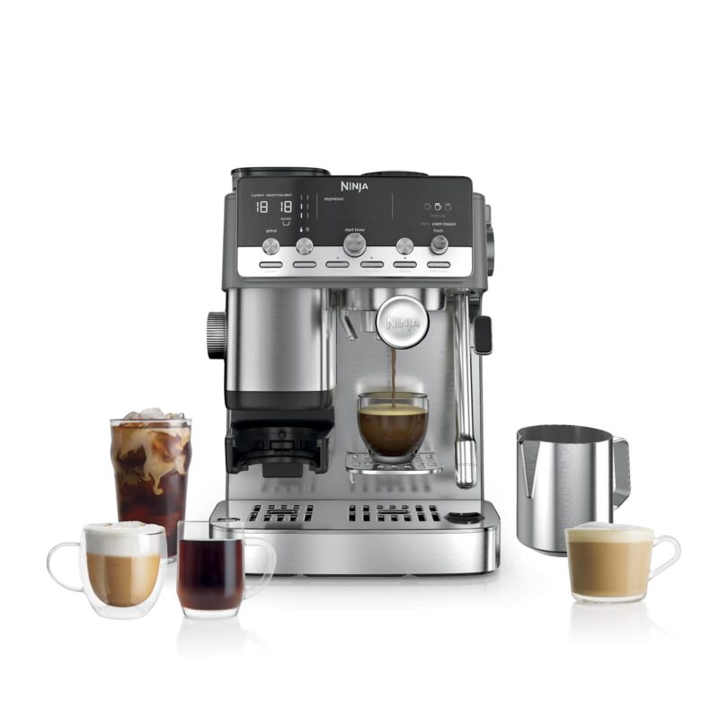 Cafetera Espresso Ninja Luxe Café Mini Plus ES352EU con Molinillo y Báscula Plateada – imagen 4 Cafetera Espresso Ninja Luxe Café Mini Plus ES352EU con Molinillo y Báscula Plateada – imagen 4