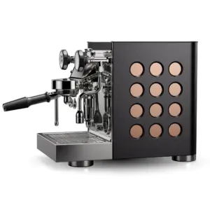 Cafetera Espresso Rocket Appartamento TCA Negro/Cobre con Intercambiador de Calor 1,8 l