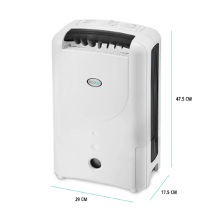 EcoAir DD1 Simple MK3 Desiccant Dehumidifier, 7.5 L/day, Antibacterial Filter – White