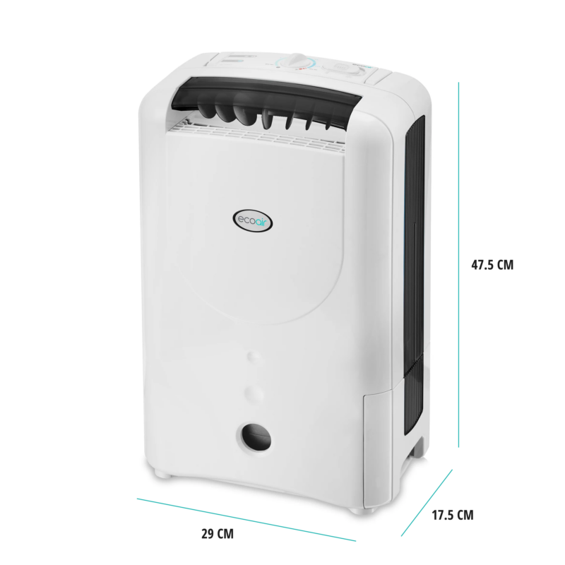 EcoAir DD1 Simple MK3 Desiccant Dehumidifier, 7.5 L/day, Antibacterial Filter – White