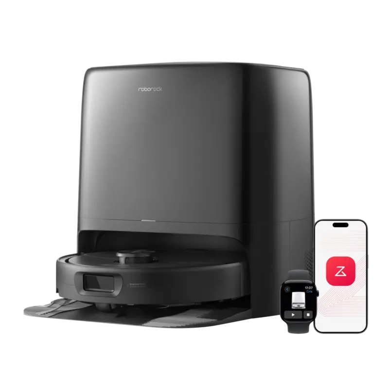 Robot aspirador Roborock Qrevo 2 Pro Set negro con base y autovaciado, 25000 Pa