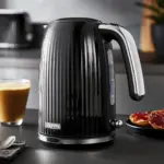 Set Hervidor, Tostadora y Microondas Geepas Fluted negro 1,7 L y 20 L