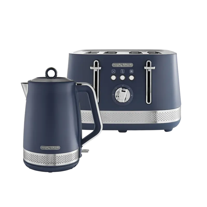 Set Hervidor y Tostadora Morphy Richards Illumination azul marino 1,7 L y 4 rebanadas Set Hervidor y Tostadora Morphy Richards Illumination azul marino 1,7 L y 4 rebanadas
